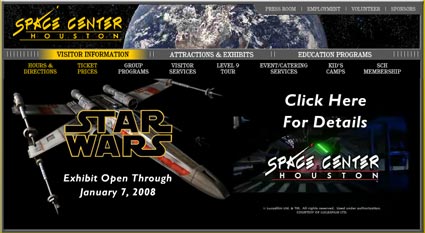 Space Center Houston Portal Star Wars Exhibit