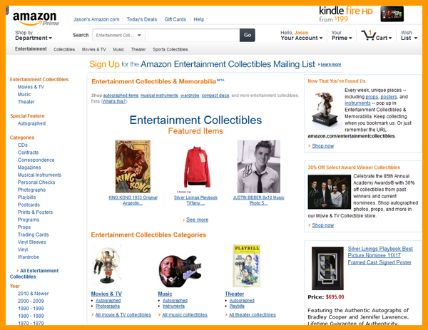 Amazon-com-Entertainment-Collectibles-Store-Announcement-Hollywood-Music-Memorabilia-Props-Costumes-Portal