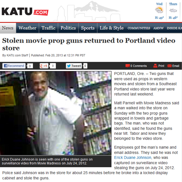 Thief-Stolen-Movie-Prop-Guns-Found-Returned-Portland-Oregon-Movie-Madness-Reward-Erick-Duane-Johnson-KATU-Portal