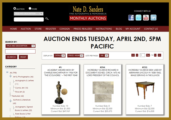 Nate-D-Sanders-Auction-Hollywood-Auction-Movie-Television-Memorabilia-Collectibles-Autograph-Prop-Costume-Catalog-April-2013-Portal