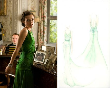 atonement keira knightley dress. Keira Knightly Green Dress