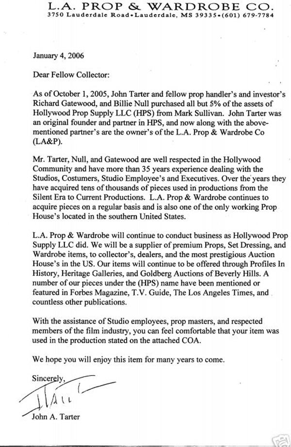 business letter sample. Sample Letter #1: L.A. Prop