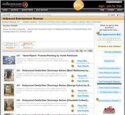 Hollywood-Entertainment-Museum-Super-Auctions-iCollector-Memorabilia-Session-2-Portal Hollywood-Entertainment-Museum-Super-Auctions-iCollector-Memorabilia-Session-2-Portal