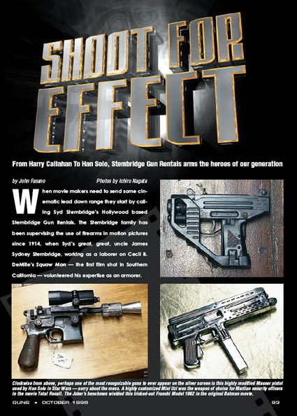Stembridge Guns Magazine Article Shoot for Effect