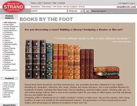 Strand Books - Books by the Foot