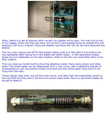 Elstree Props Return of the Jedi Lightsaber Description Cropped