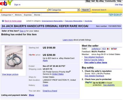 24 Jack Bauer’s Handcuffs puttieface eBay Auction Cropped