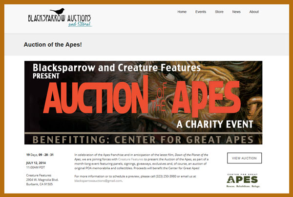 Blacksparrow-Auctions-Creature-Features-Auction-of-the-Apes-Center-for-Great-Apes-Props-Costumes-Blakc-Sparrow-Website-Portal