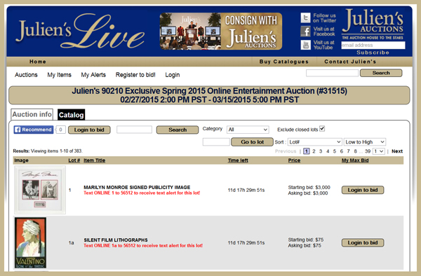 Juliens-Auctions-Exclusive-Spring-2015-Online-Only-Entertainment-Auction-Catalog-Hollywood-Memorabilia-Portal