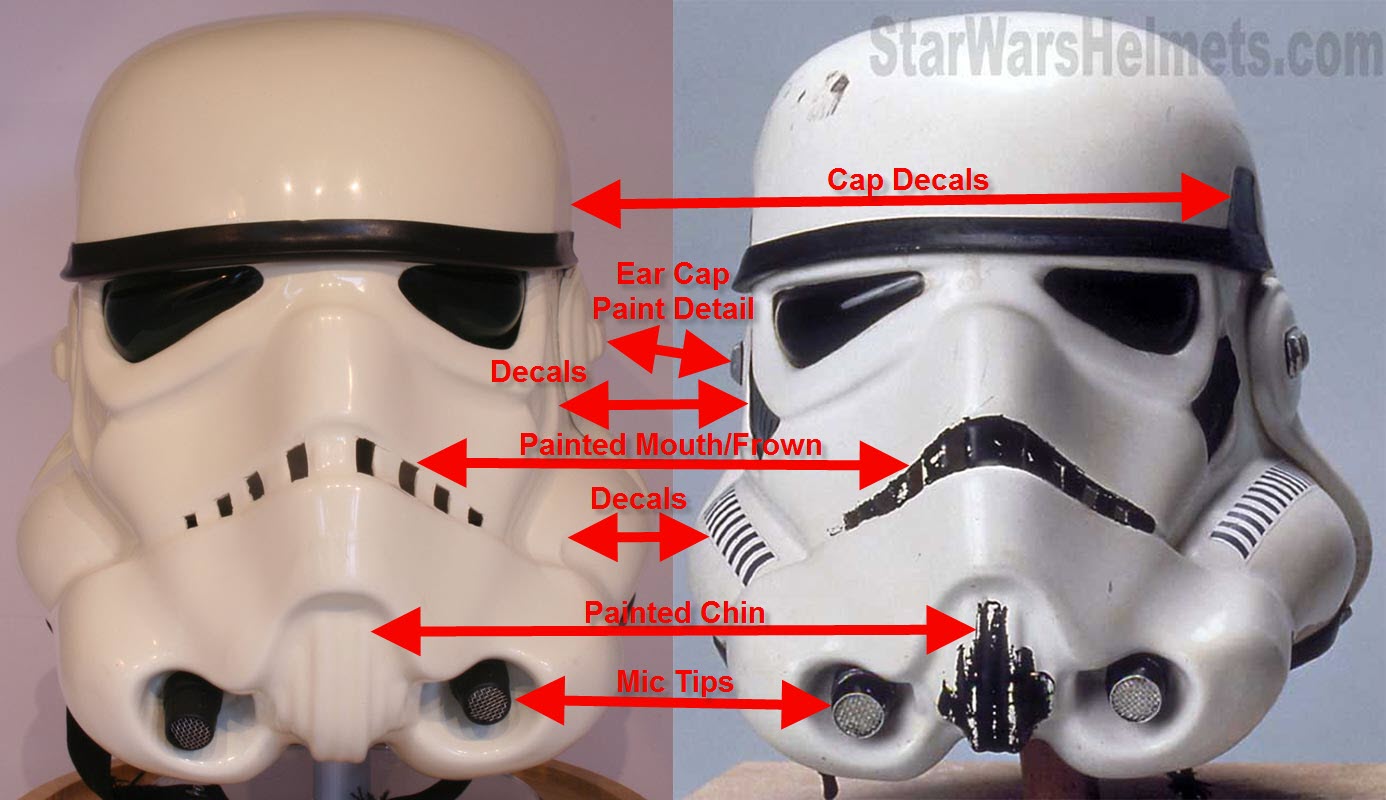 stormtrooper helmet differences