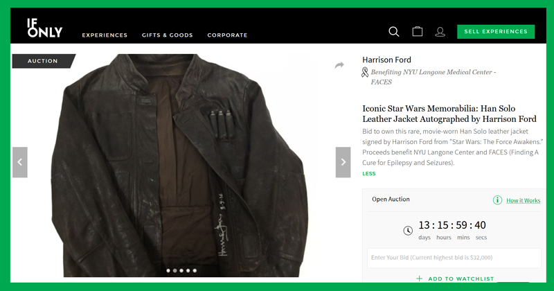 Harrison ford charity auction #2